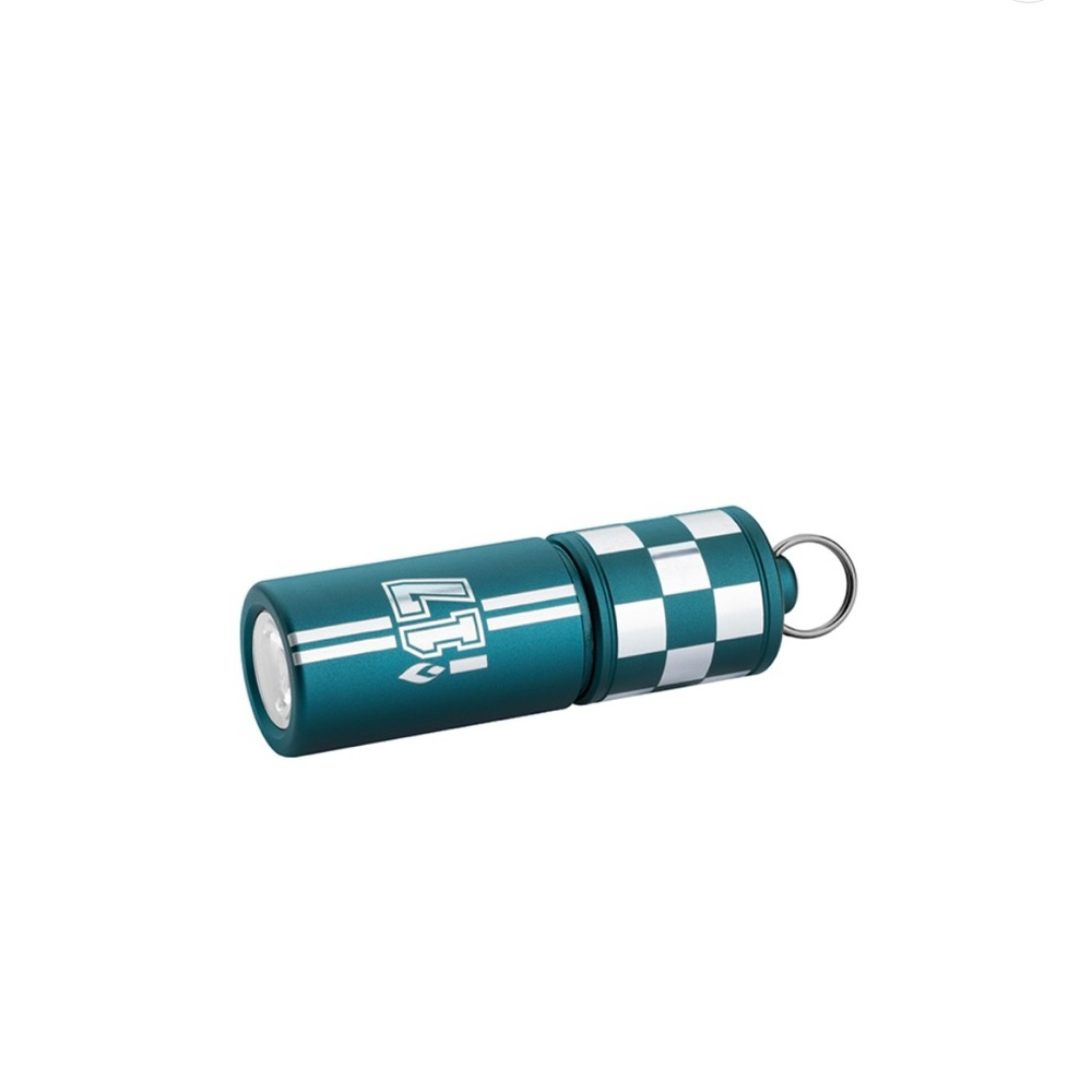 i17 Checkered Flag USB-C Rechargeable EDC Keychain Flashlight